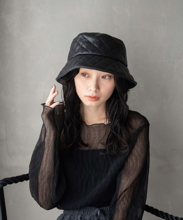 WEGO キルティングバケットハット ブラックその他