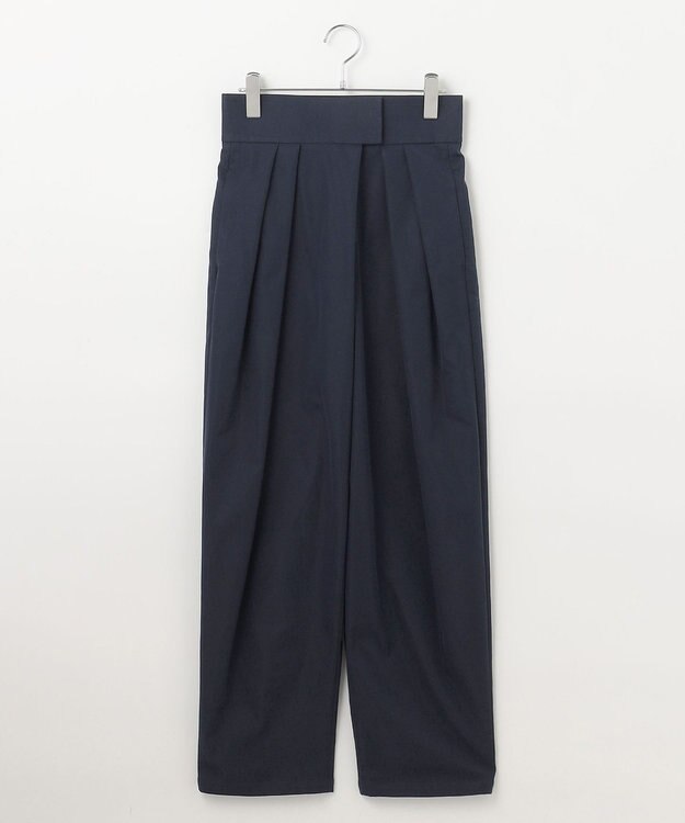 #Newans ２タックコクーンワイドパンツ ネイビー