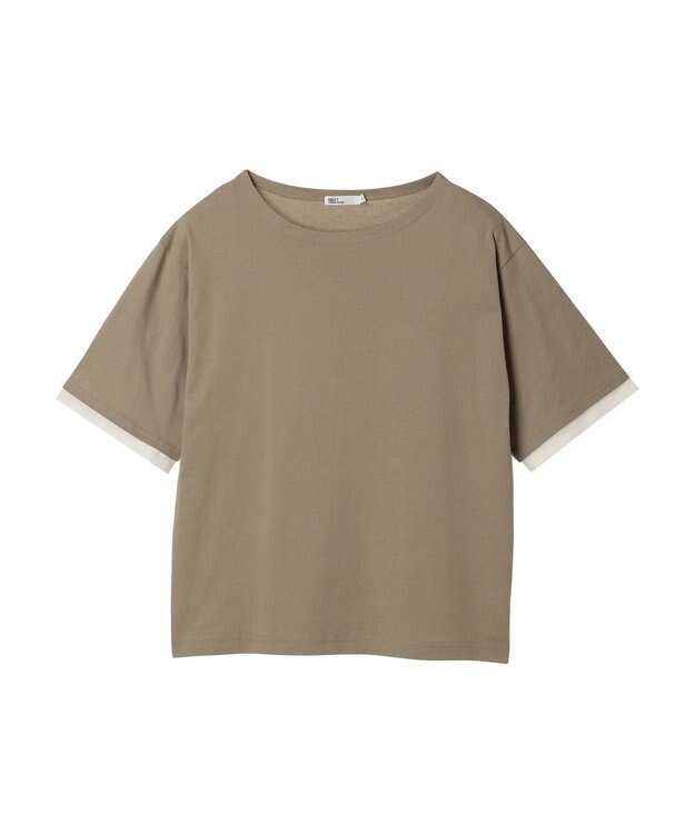 CRAFT STANDARD BOUTIQUE 【ＵＶカット】布帛切り替えプルオーバー Beige