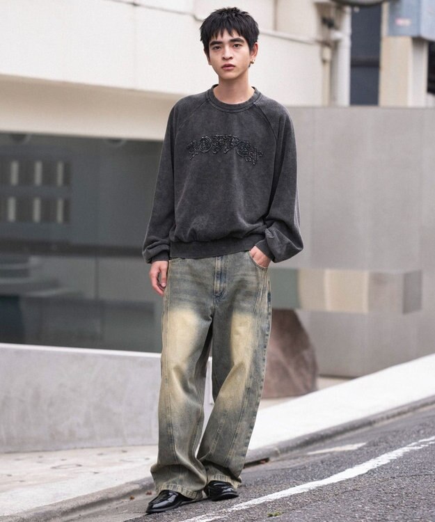 WEGO ショートグラフィックプルオーバー ブラックその他