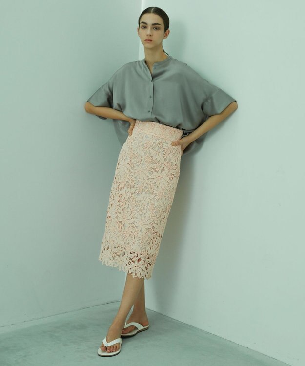BEIGE， NARCISSUS / レーススカート Peach