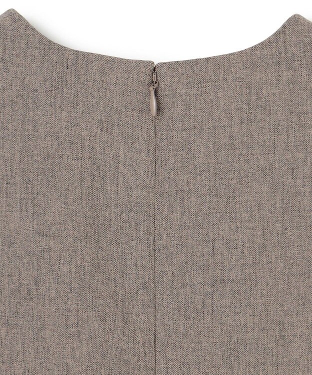 uncrave ウォッシャブルウールライクツイル ジレ シャンブレーチャコール