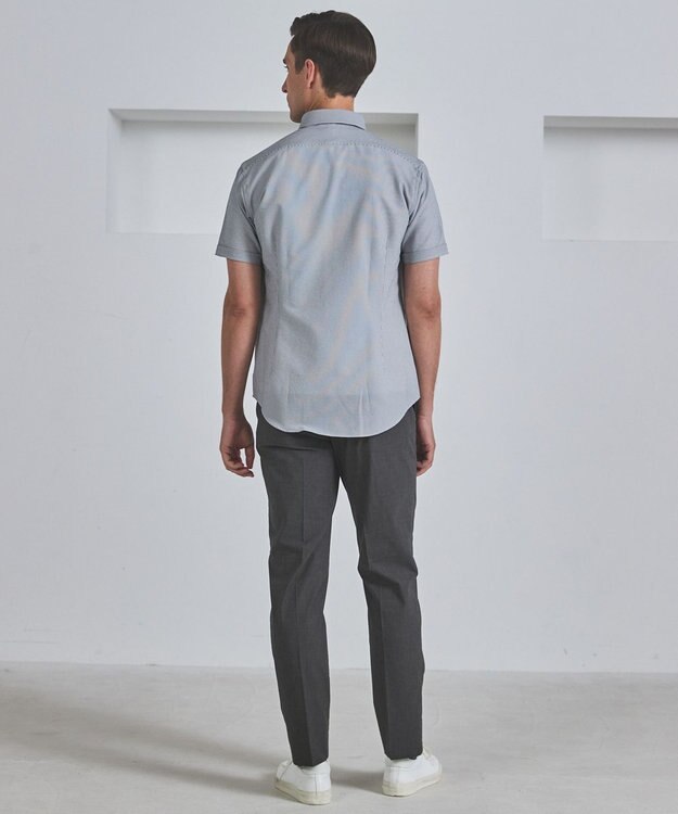 GOTAIRIKU 仕事で着られる 冷んやり綿パン【接触冷感/ストレッチ】ストレッチサマーポプリン グレー系