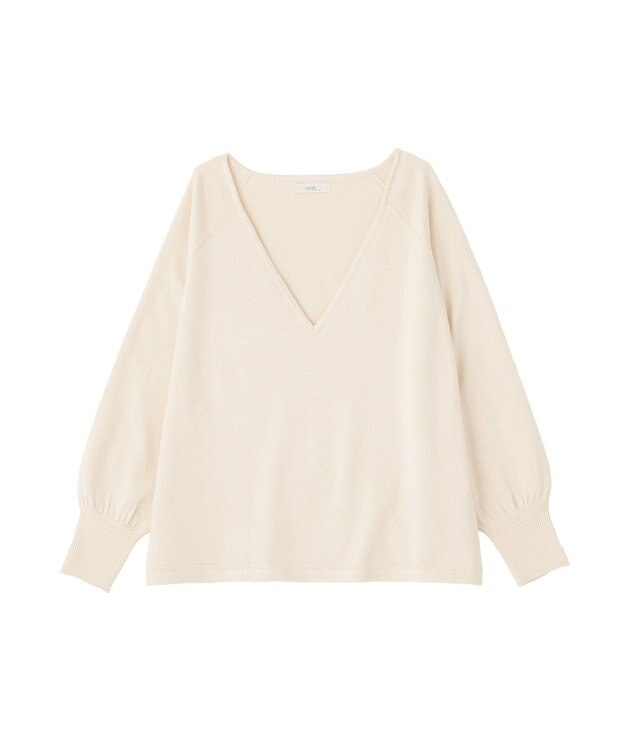 earth music&ecology ディープＶネックプルオーバー Ivory