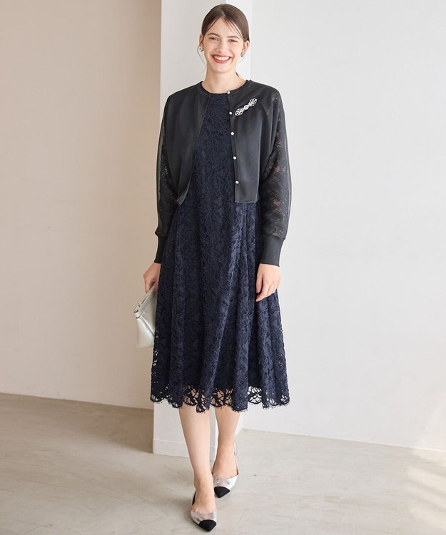 23区 L 【APPLAUDIR】グロッシードルマン カーディガン ブラック系