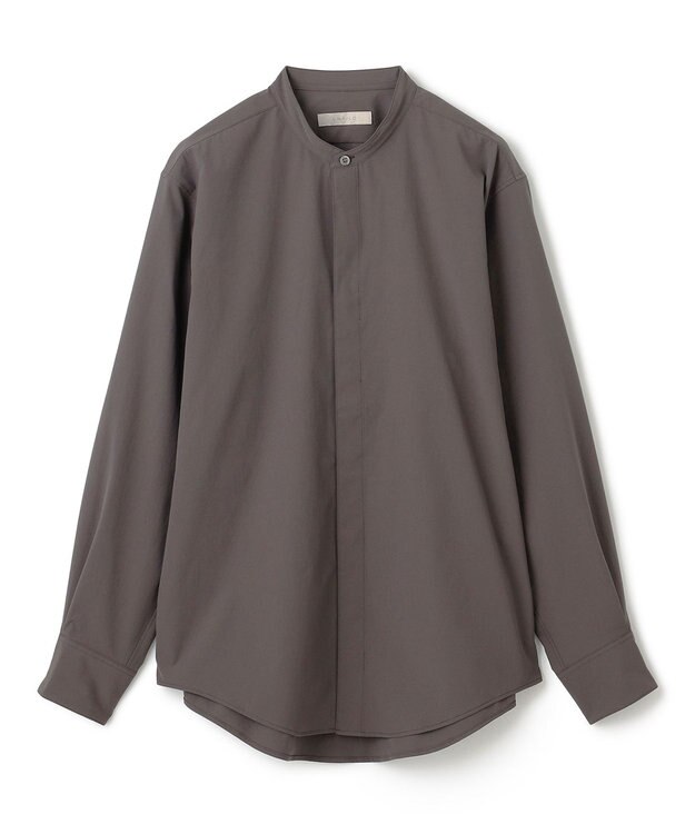 UNFILO MENS コンフォート バンドカラーシャツ  [24年秋冬商品] ブラウン