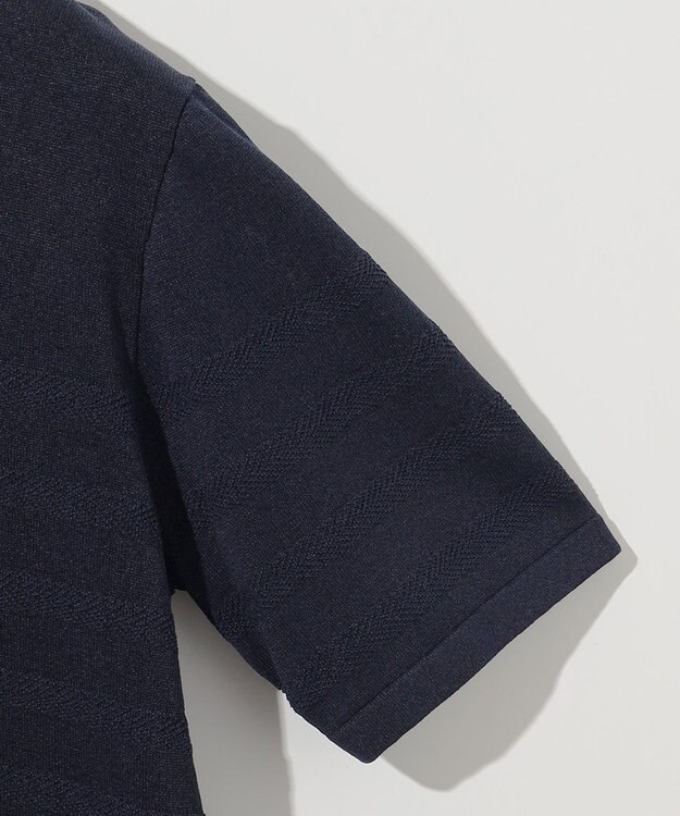 JOSEPH ABBOUD 【エコ素材/軽量/通気性/速乾性】ペーパーヤーンニット Ｔシャツ ネイビー系