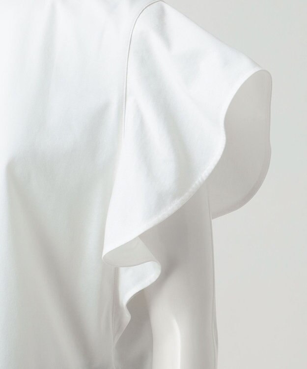 23区 S 【R(アール)】プレミアムコットンジャージー フリルスリーブカットソー オフホワイト系