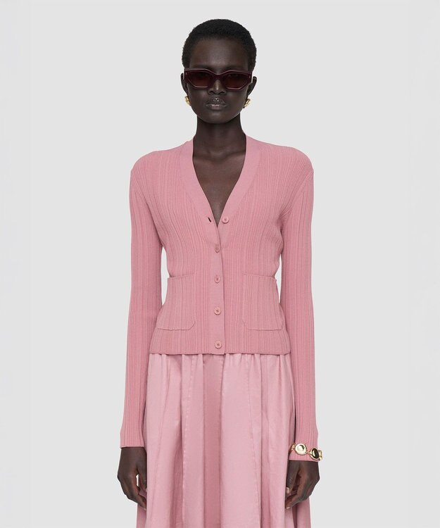 JOSEPH ニットプリッセ　カーディガン Musk