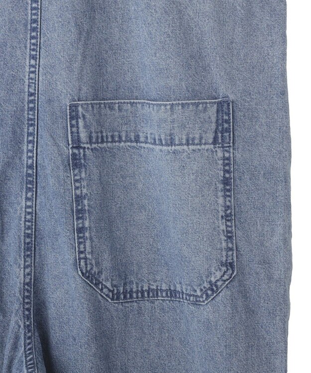 YECCA VECCA 綿麻デニムサロペット Light Indigo