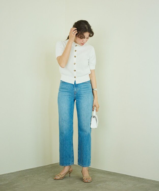 #Newans 〈花乃まりあさんコラボ〉コットンコードカーディガン ホワイト