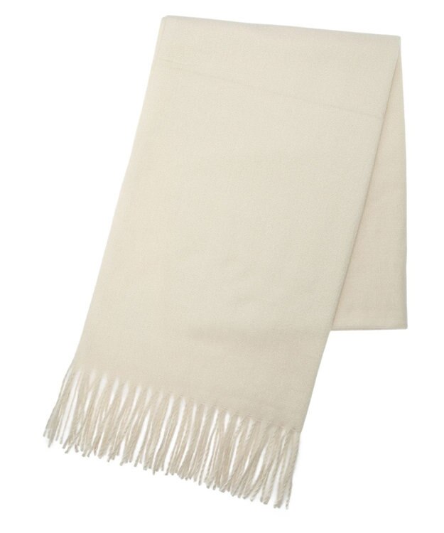 Green Parks カシミヤライクカラーストール Ecru