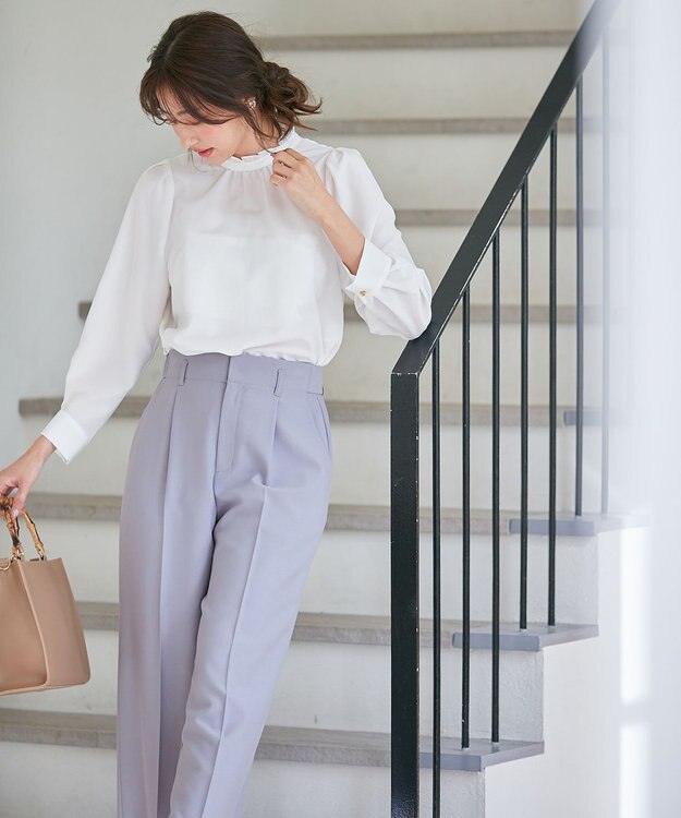 ANY SIS S 【洗える】プチフリル ブラウス オフホワイト