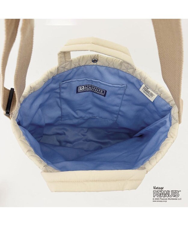 ROOTOTE 8415【スヌーピー】IP.トール2ウェイ.キルト.ピーナッツ-9X 02：アイボリー