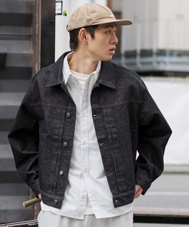 WEGO 【ユニセックス着用ITEM】リジットデニムジャケット デニムブラック
