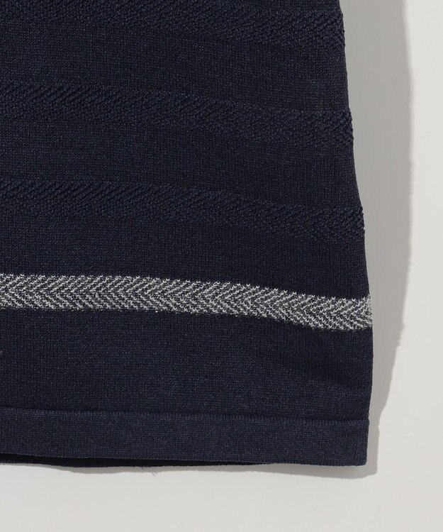 JOSEPH ABBOUD 【エコ素材/軽量/通気性/速乾性】ペーパーヤーンニット Ｔシャツ ネイビー系