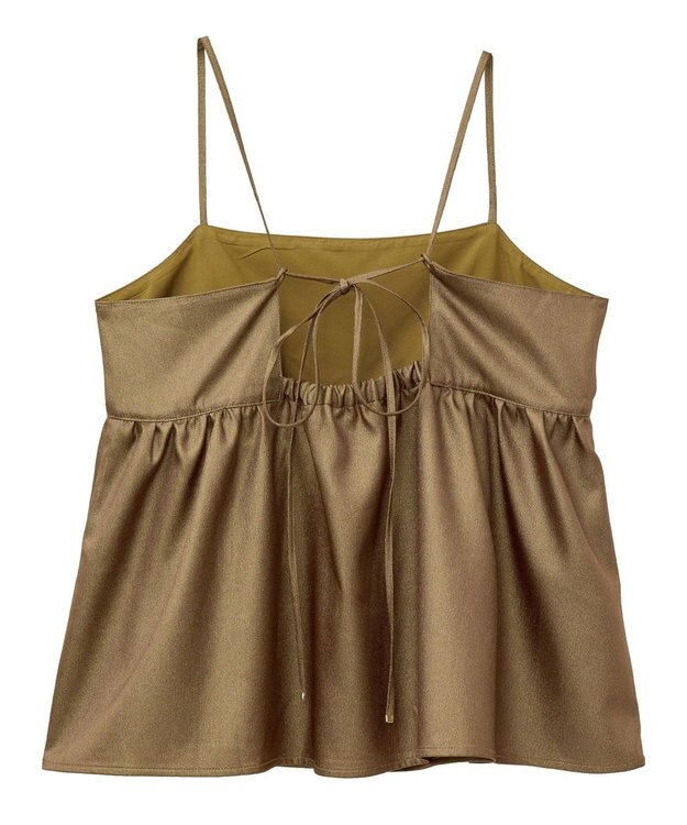 YECCA VECCA シャイニーオーバーキャミ Camel