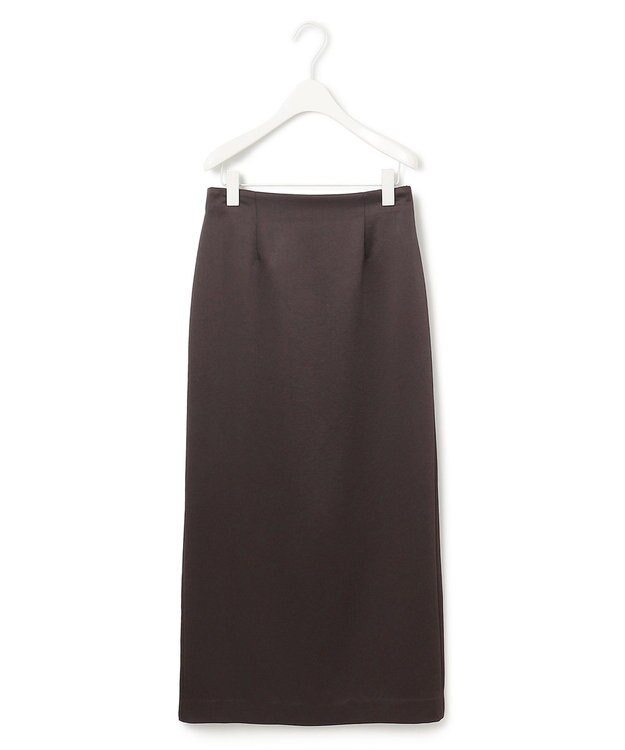 ICB 【洗える】 ヴィンテージサテン ナロースカート バーントブラウン系