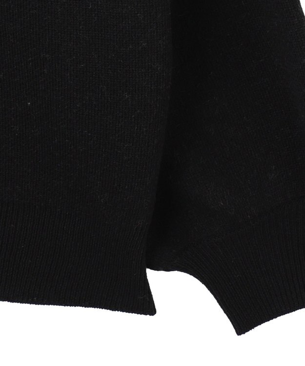 WEGO グラフィックBIGニットプルオーバー ブラック