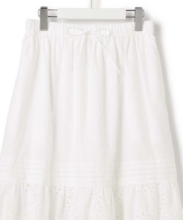 23区 【先行予約】カットワークエンブロイダリー スカート ホワイト系