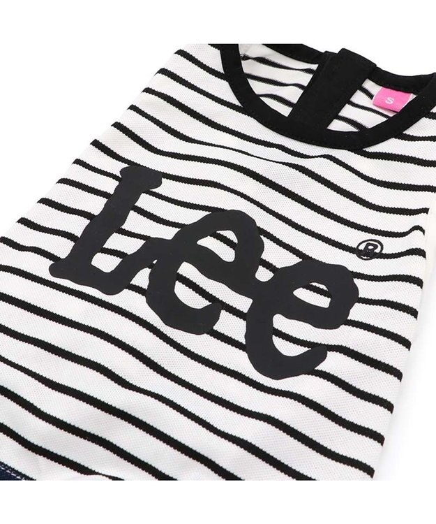 PET PARADISE Lee 鹿の子 ボーダー パンツつなぎ 小型犬 ネイビー×ホワイト