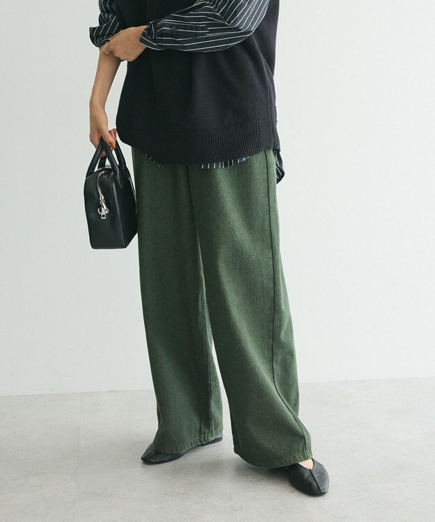 CRAFT STANDARD BOUTIQUE ホックワイドパンツ Khaki