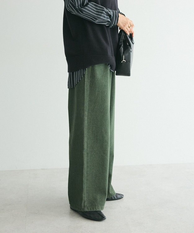 CRAFT STANDARD BOUTIQUE ホックワイドパンツ Khaki