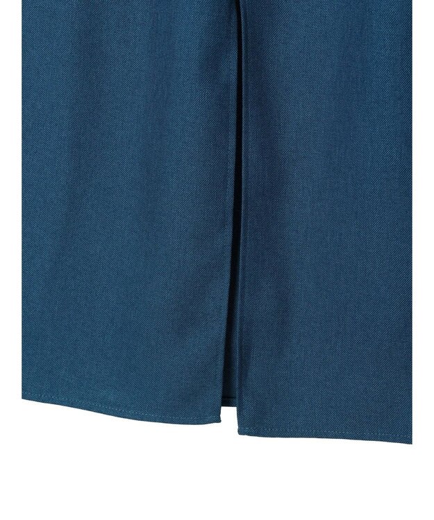 Green Parks 麻調Ｉラインスカート Blue