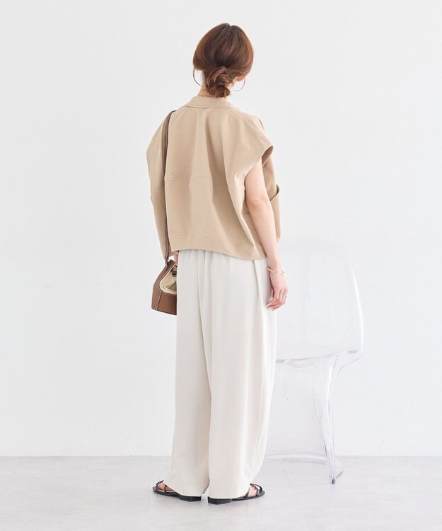 earth music&ecology コクーンフォルムシャツ Beige