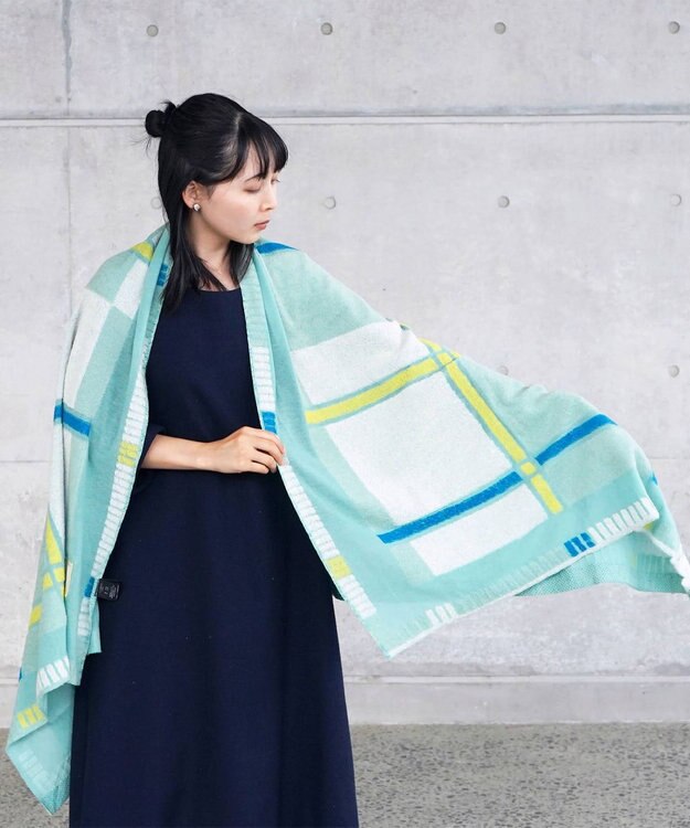 nitorito 【UNISEX】tanbo チェック柄 ストール moss green