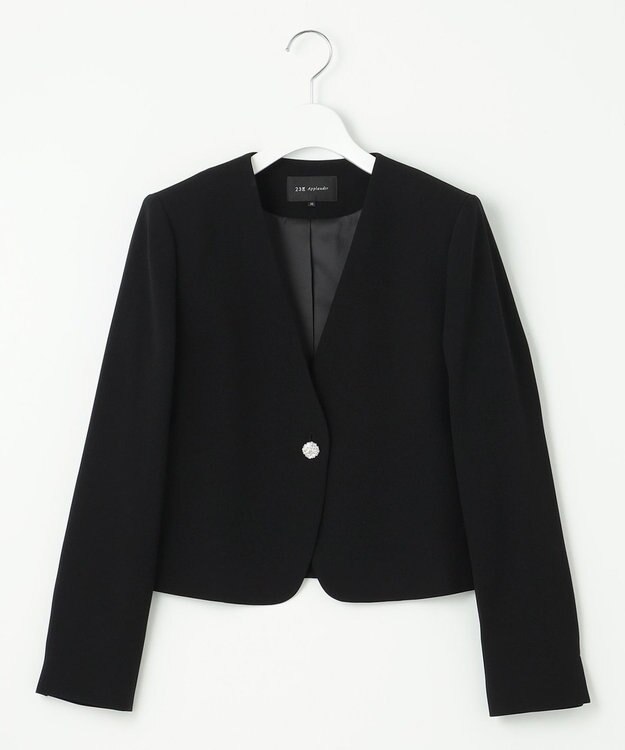 23区 S 【APPLAUDIR】クリアジョーゼット 3WAYコンパクトジャケット ブラック系