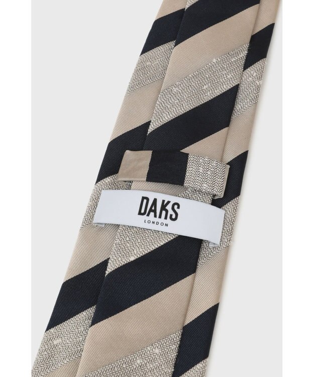 DAKS シルクジャカード 3フォールドタイ ベージュ