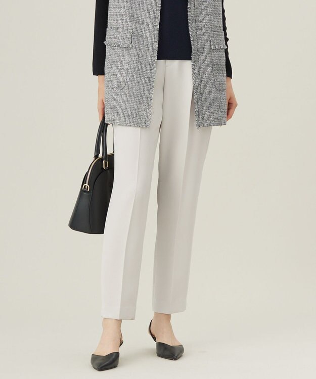 自由区 L 【19号サイズまで展開・カタログ掲載・セットアップ対応】トリアセダブルクロステーパード パンツ ベージュ