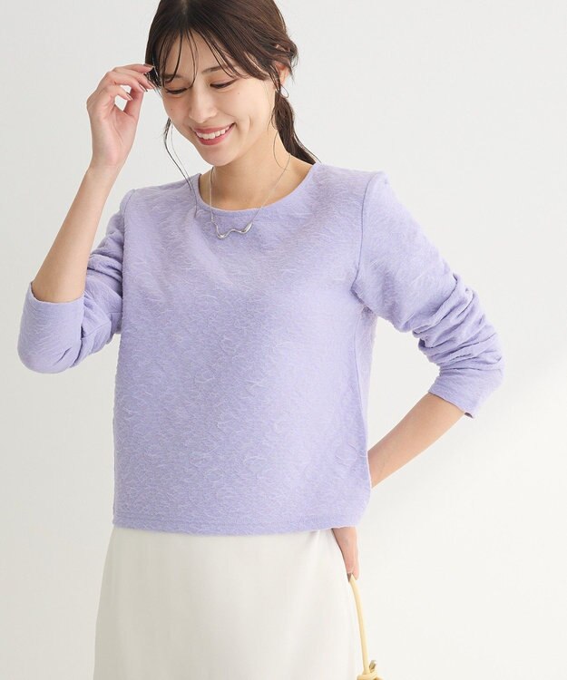 Green Parks シアーポコポコプルオーバー Purple