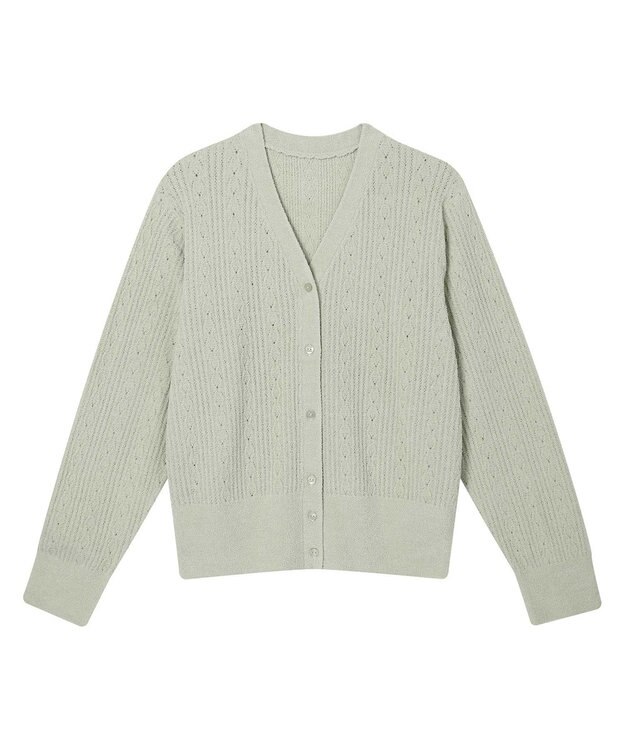 une nana cool とろみ素材がここちよいカーディガン　ｍｏｉ　ｒｏｏｍ（モアルーム） オリーブ
