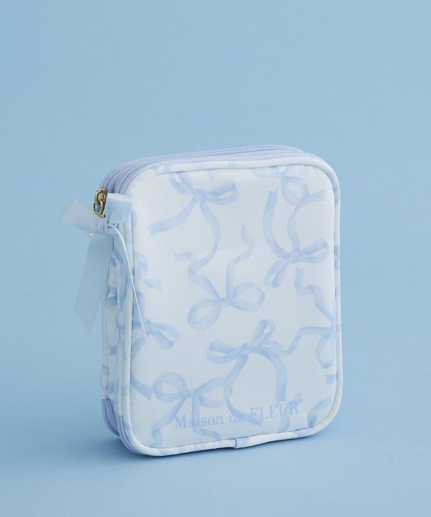 Maison de FLEUR リボンプリントマルチケース Light Blue