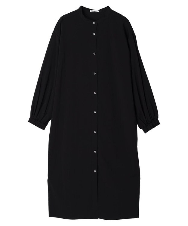 CRAFT STANDARD BOUTIQUE レーヨンデシンバンドカラーワンピース Black