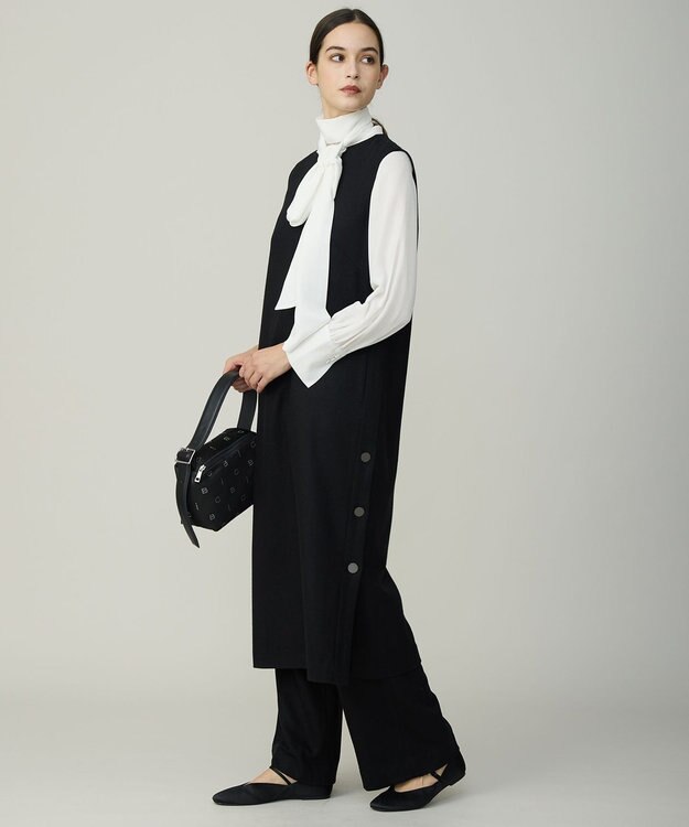 ICB L ウォッシャブルライトウール ワンピース ブラック