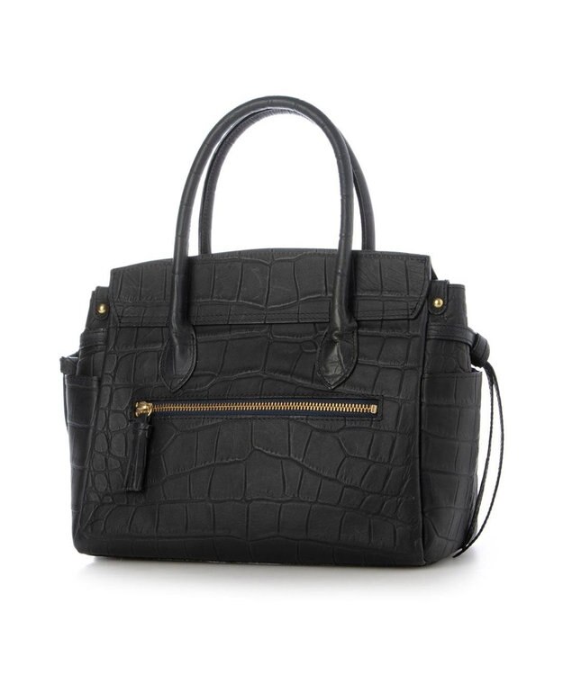 UNBILLION 【テレビ ドラマ着用アイテム】perche 姫路オイルレザーフラップ付きトートバッグS クロコネイビー