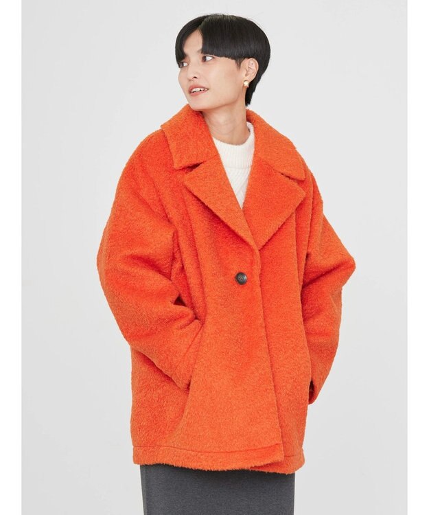 AMERICAN HOLIC シャギーコクーンミディコート Orange