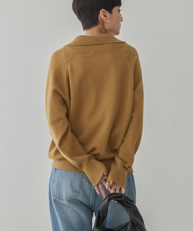 AMERICAN HOLIC バイパチハーフＺＩＰニットプルオーバー Camel