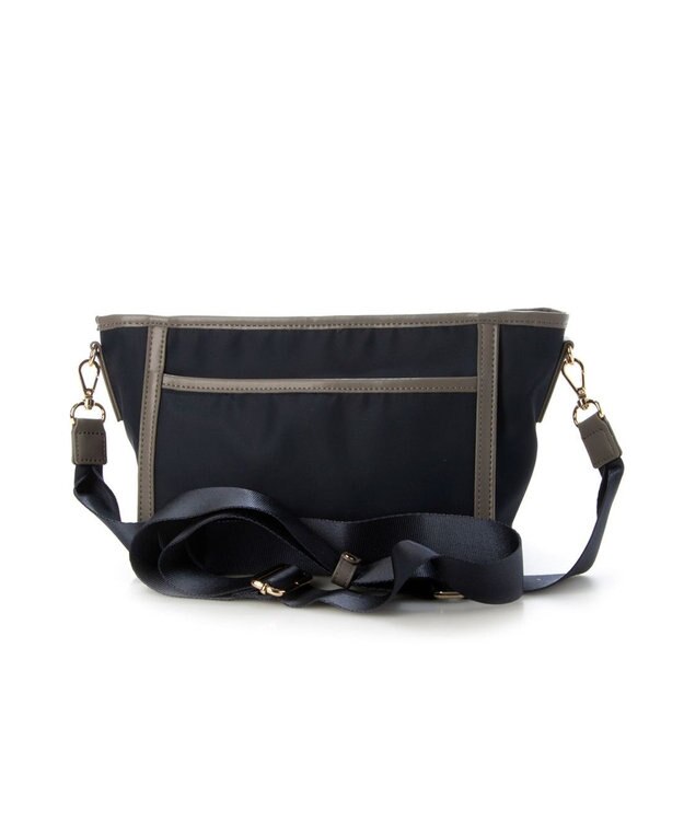 LA BAGAGERIE リサイクルレザー　フラップショルダー ネイビー