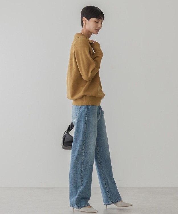 AMERICAN HOLIC バイパチハーフＺＩＰニットプルオーバー Camel