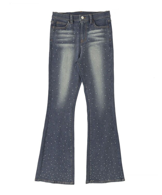 WEGO スターポケットラインストーンデニム デニム