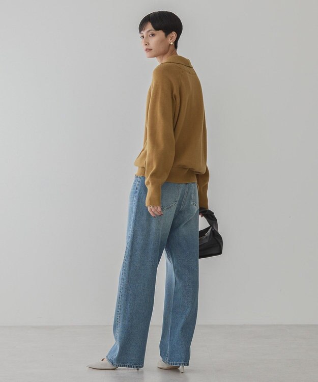 AMERICAN HOLIC バイパチハーフＺＩＰニットプルオーバー Camel