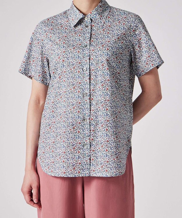 Paul Smith リバティプリント 半袖シャツ オフホワイト
