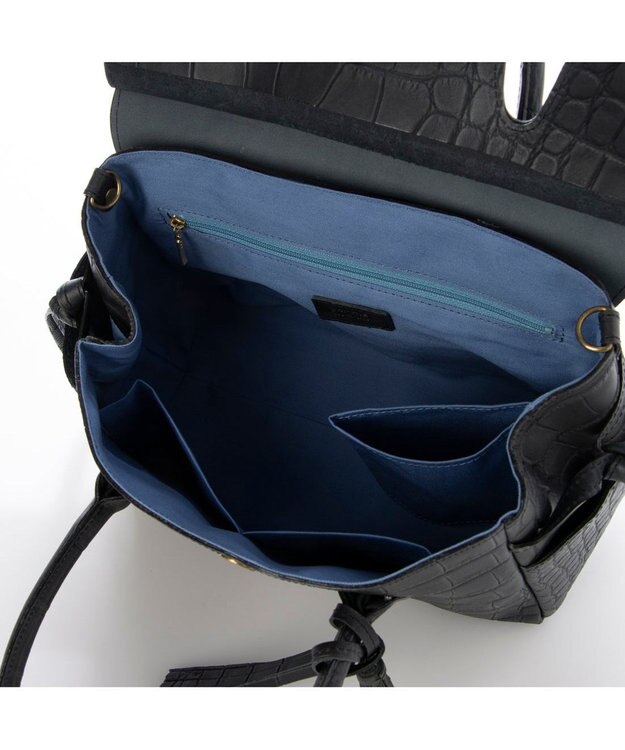 UNBILLION 【テレビ ドラマ着用アイテム】perche 姫路オイルレザーフラップ付きトートバッグS クロコネイビー