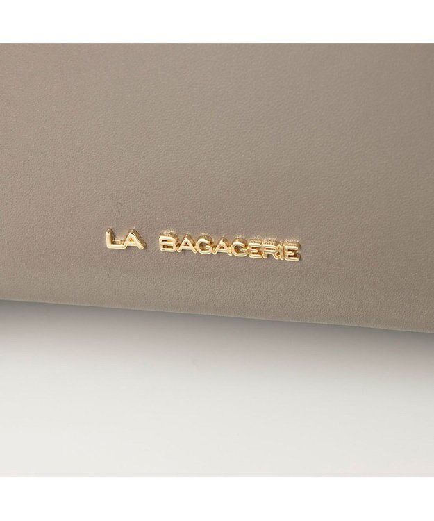 LA BAGAGERIE リサイクルレザー　フラップショルダー ネイビー