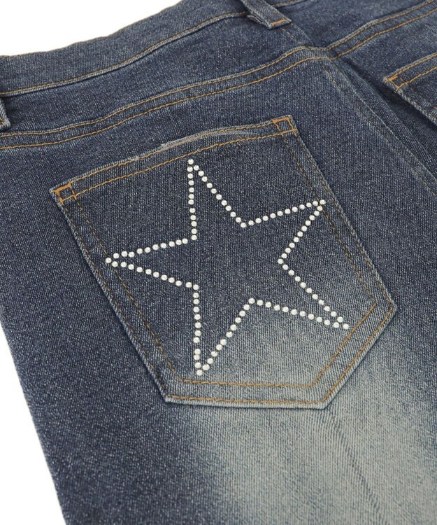 WEGO スターポケットラインストーンデニム デニム