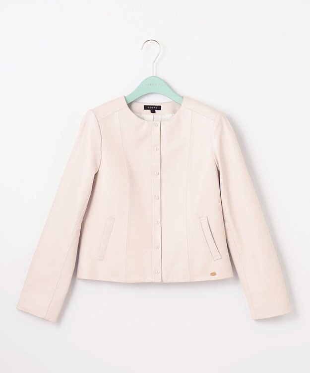 TOCCA BUBBLES レザージャケット アイボリー系